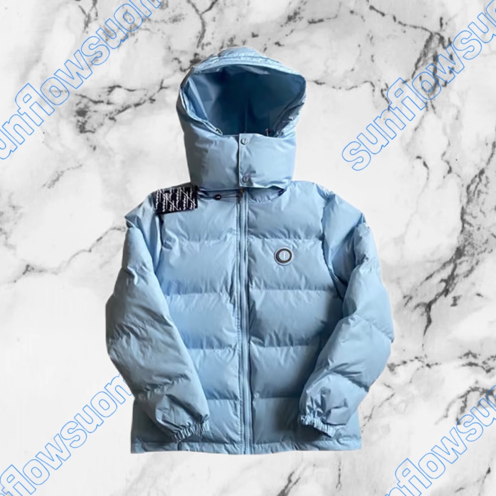 T-S Irongate Detachable Hooded Puffer Jacket – Ice Blue – SunFlowSuomi